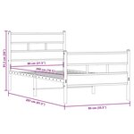 vidaXL Cadre de lit en métal sans matelas chêne sonoma 80x200 cm