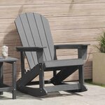 vidaXL Chaise Adirondack à bascule Gris clair 73.5 x 92 x 90 cm