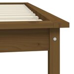 vidaXL Cadre de lit Marron miel 90x190 cm Bois de pin massif Simple
