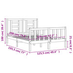 vidaXL Cadre de lit sans matelas bois de pin massif