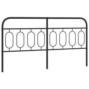 vidaXL Tête de lit métal noir 193 cm