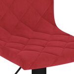 vidaXL Tabourets de bar lot de 2 rouge bordeaux velours