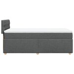 vidaXL Sommier à lattes de lit et matelas Gris foncé 90x190 cm Tissu