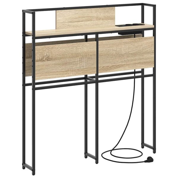 vidaXL Tête de lit de rangement Chêne sonoma 100 cm Bois d'ingénierie