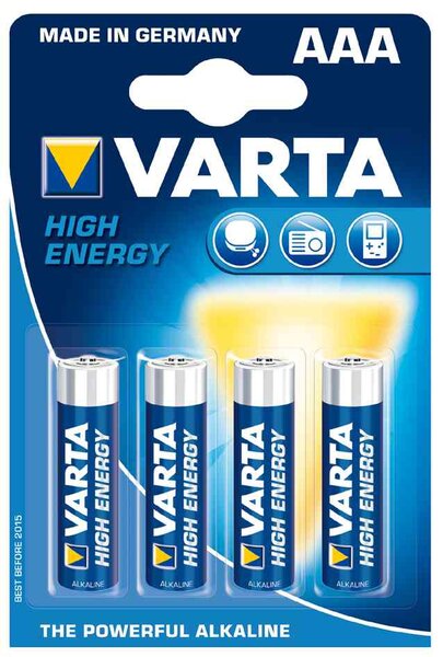 Blister de 4 piles alcaline LONGLIFE Power Micro (AAA/LR3) VARTA