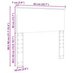 vidaXL Tête de lit Blanc Brillant 80 cm Bois d'ingénierie