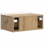 vidaXL Cabinet de chevet mural Chêne artisanal 49 x 34 5 x 24 cm