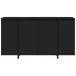 vidaXL Buffet Noir Noir Bois d'ingénierie 135 x 41 x 75 cm Buffet Noir
