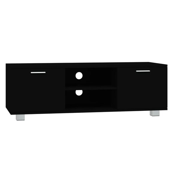 vidaXL Meuble TV Noir 120x40 5x35 cm Bois d'ingénierie
