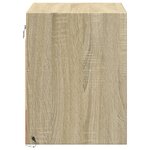 vidaXL Tables de chevet murales avec lumières LED 2 Pièces chêne sonoma