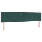 vidaXL Tête de lit Vert foncé 200 cm Velours