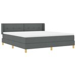 vidaXL Lit à ressorts avec matelas gris foncé  180 x 200 cm  tissu