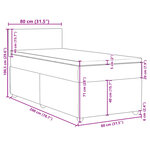 vidaXL Sommier à lattes de lit avec matelas Bleu 80x200 cm Tissu