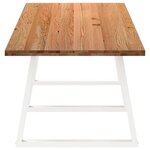 vidaXL Table à manger marron clair bois de chêne massif rectangulaire