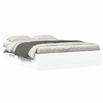 vidaXL Cadre de lit 2 Pièces Blanc 150 x 200 cm Bois d'ingénierie