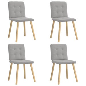 vidaXL Chaises à manger lot de 4 gris nuage tissu