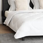 vidaXL Couette avec oreiller 3 Pièces Blanc 240 x 260 cm Microfibre
