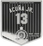 Pièce de monnaie en Argent 5 Dollars g 93.3 (3 oz) Millésime 2025 MLB Players RONALD ACUÑA JR. MLB