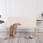 vidaXL Banc 139 5 cm Crème Similicuir