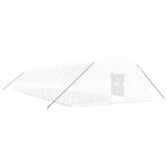 vidaXL Serre avec cadre en acier blanc 108 m² 18x6x2 85 m