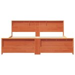 vidaXL Cadre de lit Brun cire 180 x 200 cm Bois d'ingénierie