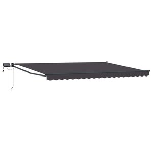 vidaXL Store rétractable manuel avec LEDs Anthracite 5 x 3 m