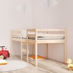 vidaXL Lit haut sans matelas 90x200 cm bois de pin massif