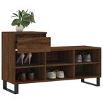 vidaXL Armoire à chaussures Chêne marron 102x36x60cm Bois d'ingénierie