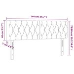 vidaXL Tête de lit à LED Rose 144x7x78/88 cm Velours