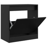 vidaXL Armoire à chaussures noir 60x34x63 5 cm bois d'ingénierie
