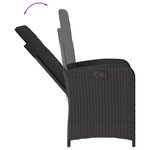 vidaXL Ensemble à manger de jardin 9Pièces coussins noir résine tressée