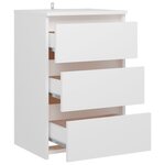 vidaXL Tables de chevet 2 Pièces Blanc 40x35x62 5 cm Aggloméré