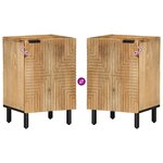vidaXL Armoire salle de bain marron 38x33 5x58 cm bois massif manguier