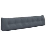 vidaXL Coussin de Dos Gris foncé 200 x 24 x 50 cm Velours