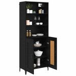 vidaXL Haut Armoire 2 Pièces Chêne noir Bois d'ingénierie