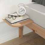 vidaXL Cadre de lit avec tables de chevet Naturel 140 x 210 cm