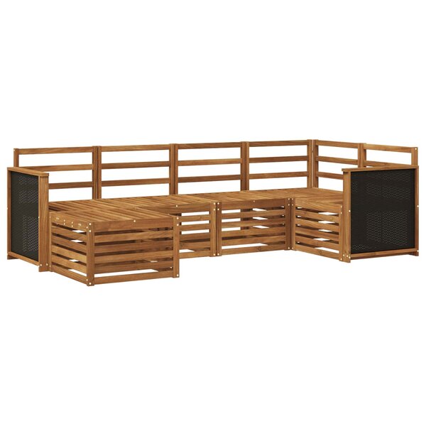 vidaXL Ensemble de canapés d'extérieur 5 pc Naturel
