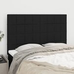 vidaXL Têtes de lit 4 Pièces Noir 72x5x78/88 cm Tissu