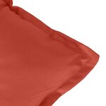 vidaXL Coussins de chaise à dossier bas lot de 4 rouge mélangé tissu