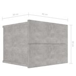 vidaXL Tables de chevet 2 Pièces Gris béton 40x30x30 cm Bois ingénierie