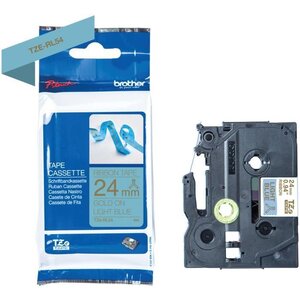 Brother - ruban tzerl54 - 24mm or sur bleu clair - qt 1