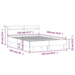 vidaXL Cadre de lit avec LED sans matelas chêne sonoma 120x190 cm