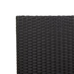 vidaXL Chaises de Jardin Empilables avec Coussins - Set de 2 Pièces en Rattan Poly Noir