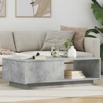 vidaXL Table basse Gris béton 95 x 55 x 31 cm Bois d'ingénierie