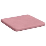 vidaXL Coussins de siège 4 Pièces Rose 40 x 40 x 3 cm Velours