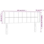 vidaXL Tête de lit à LED Crème 147x16x78/88 cm Tissu