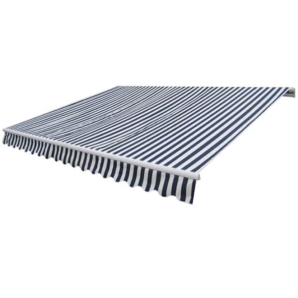 vidaXL Auvent pliable motorisé 400 cm Bleu/blanc