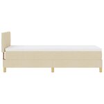 vidaXL Lit à ressort avec matelas crème 80x200 cm tissu