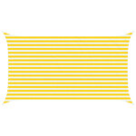 vidaXL Voile d'ombre Jaune et blanc 2 5 x 4 5 m 100   polyester Oxford