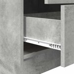 vidaXL Bureau avec rangement gris béton en bois d'ingénierie